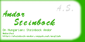 andor steinbock business card
